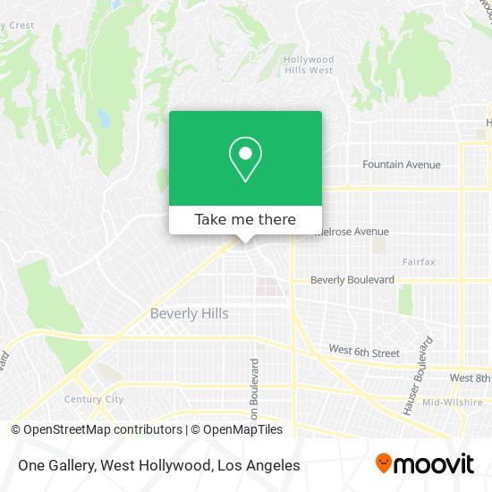 One Gallery, West Hollywood map