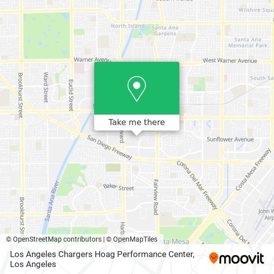 Los Angeles Chargers Hoag Performance Center map