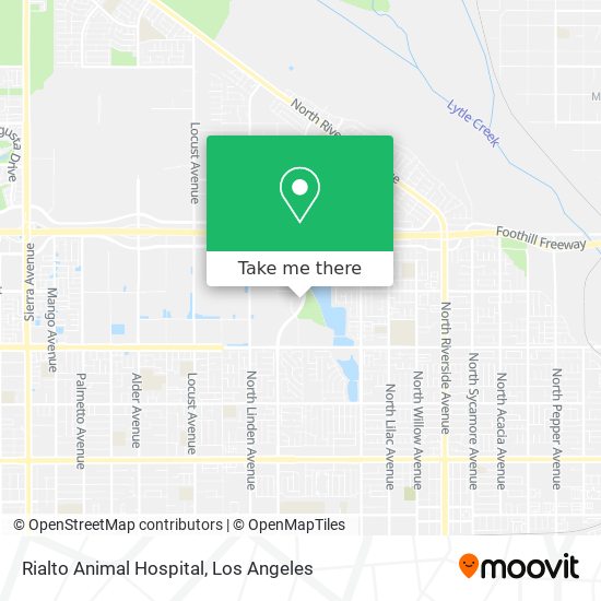 Rialto Animal Hospital map