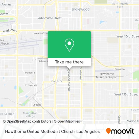 Mapa de Hawthorne United Methodist Church