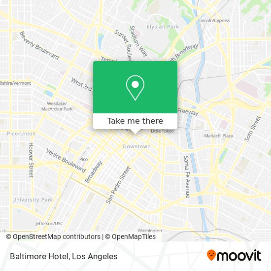 Mapa de Baltimore Hotel