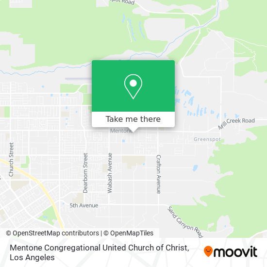 Mentone Congregational United Church of Christ map