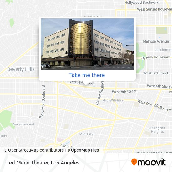 Mapa de Ted Mann Theater