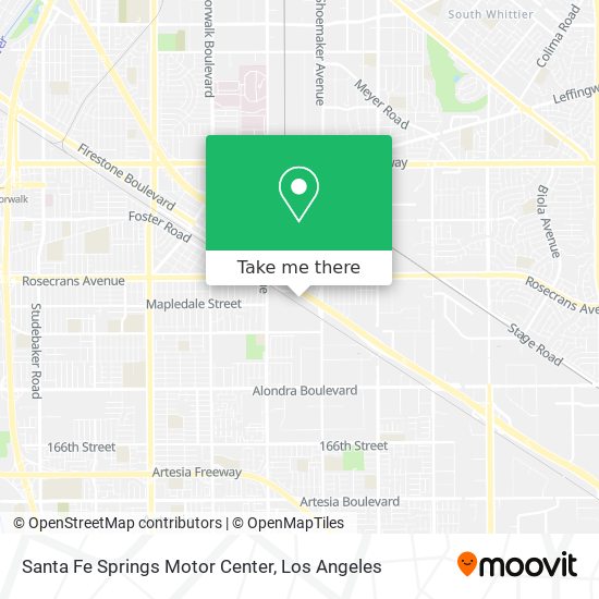 Santa Fe Springs Motor Center map