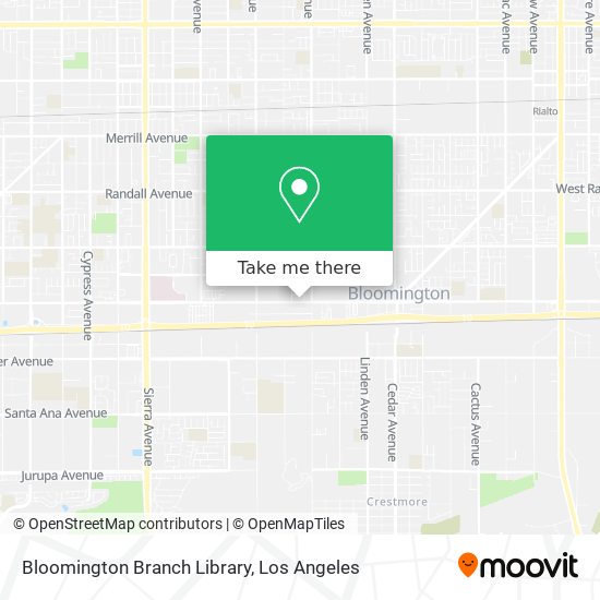 Mapa de Bloomington Branch Library