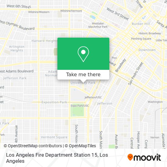 Los Angeles Fire Department Station 15 map
