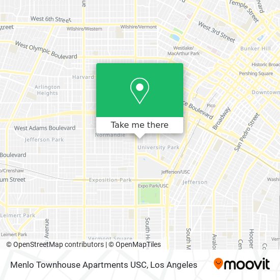 Menlo Townhouse Apartments USC map