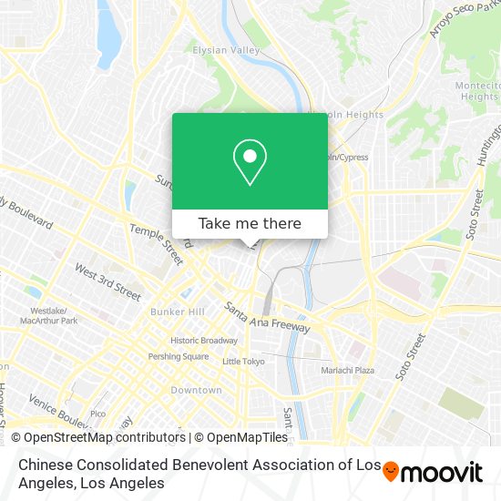 Mapa de Chinese Consolidated Benevolent Association of Los Angeles
