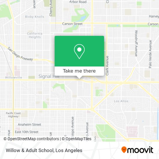 Willow & Adult School map