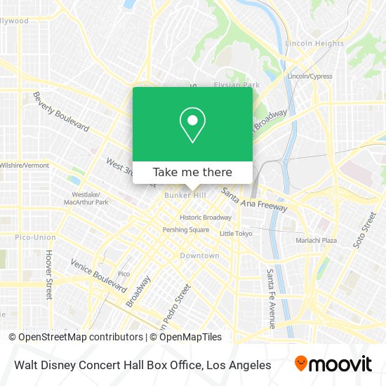 Walt Disney Concert Hall Box Office map