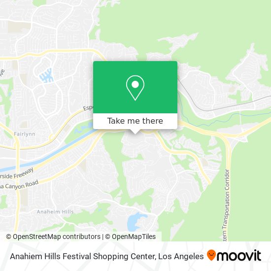 Anahiem Hills Festival Shopping Center map