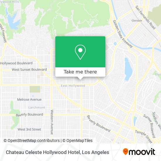 Chateau Celeste Hollywood Hotel map
