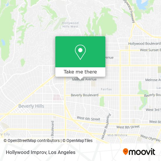 Hollywood Improv map