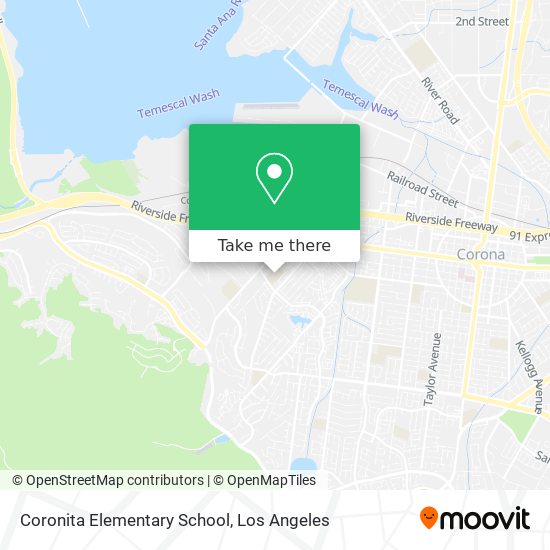 Coronita Elementary School map