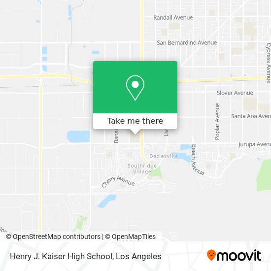 Henry J. Kaiser High School map