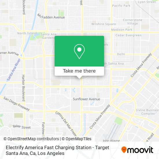 Mapa de Electrify America Fast Charging Station - Target Santa Ana, Ca