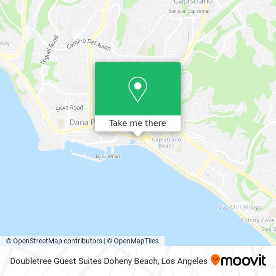 Doubletree Guest Suites Doheny Beach map