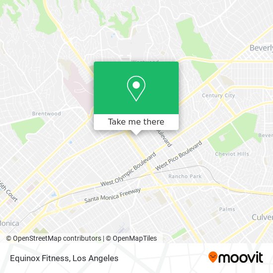 Equinox Fitness map