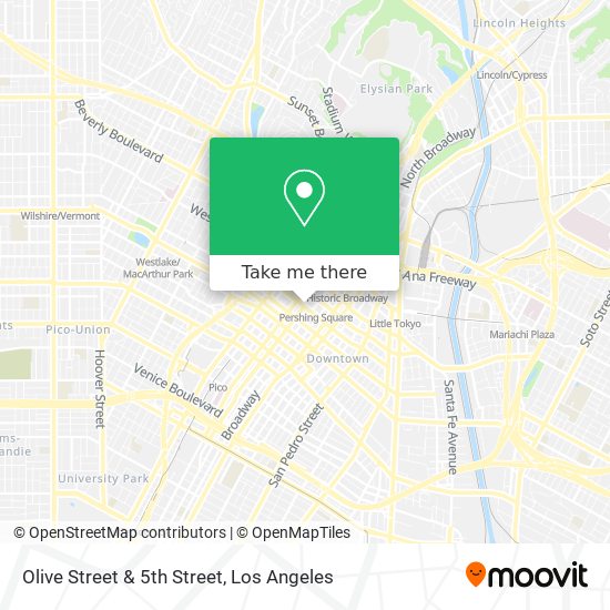 Mapa de Olive Street & 5th Street