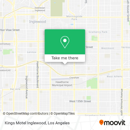 Kings Motel Inglewood map