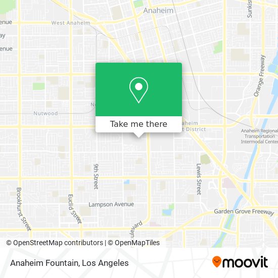 Mapa de Anaheim Fountain