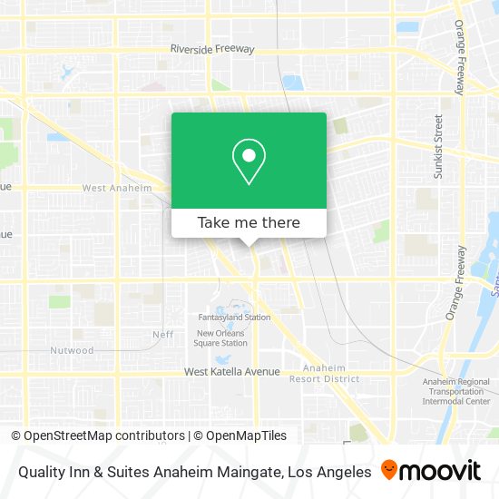Quality Inn & Suites Anaheim Maingate map