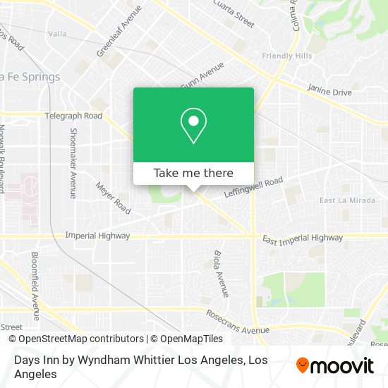 Days Inn by Wyndham Whittier Los Angeles map