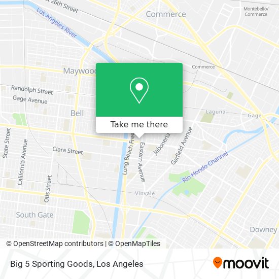 Big 5 Sporting Goods map
