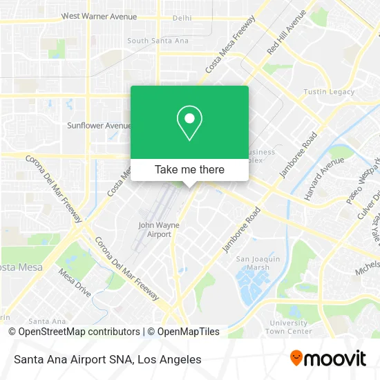 Santa Ana Airport SNA map