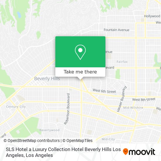 Mapa de SLS Hotel a Luxury Collection Hotel Beverly Hills Los Angeles