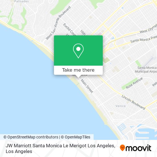 Mapa de JW Marriott Santa Monica Le Merigot Los Angeles
