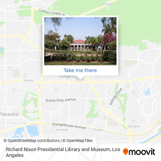 Richard Nixon Presidential Library and Museum map
