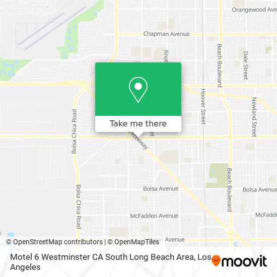 Motel 6 Westminster CA South Long Beach Area map