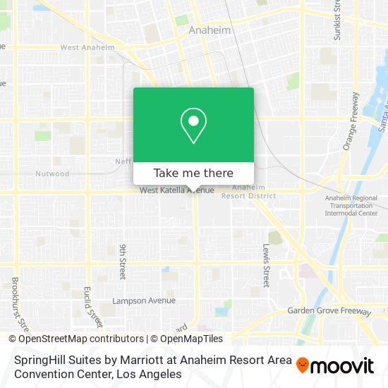 SpringHill Suites by Marriott at Anaheim Resort Area Convention Center map