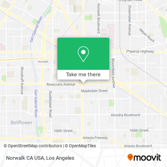 Norwalk CA USA map