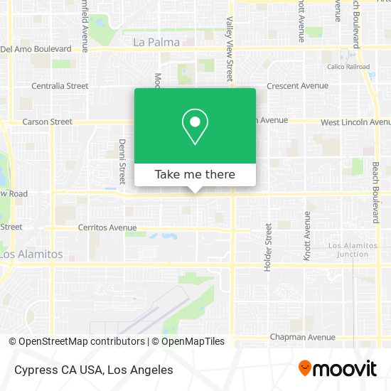 Cypress CA USA map