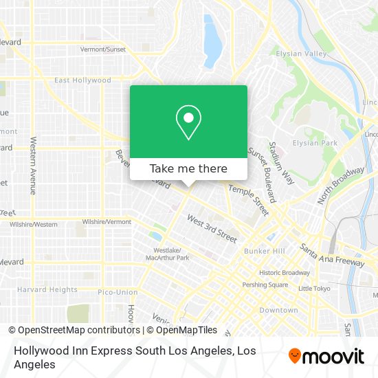 Mapa de Hollywood Inn Express South Los Angeles