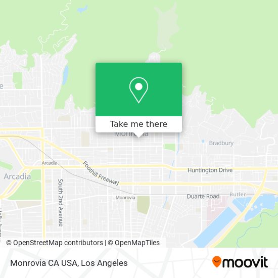 Monrovia CA USA map