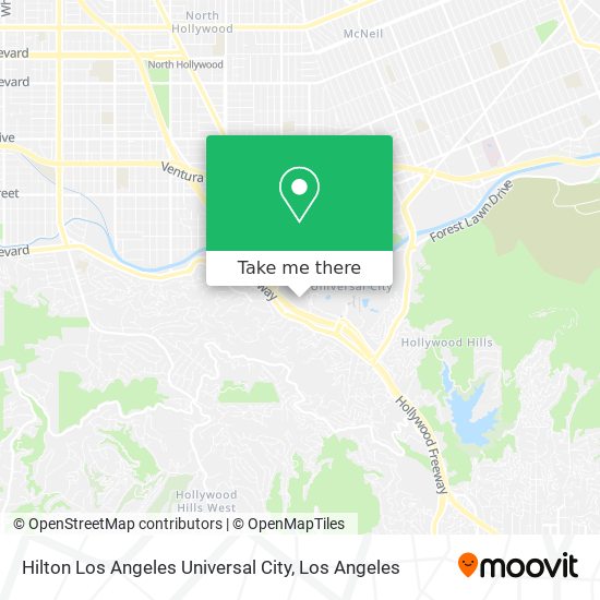 Hilton Los Angeles Universal City map