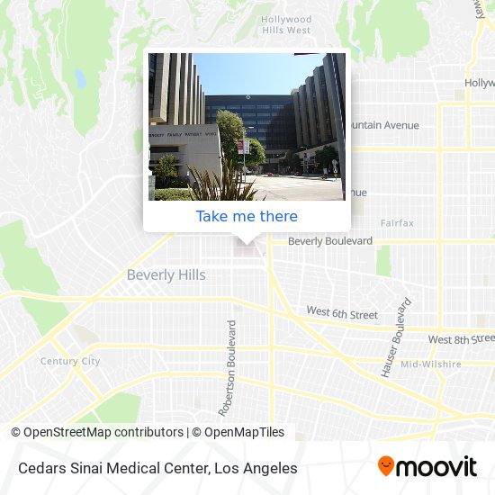 Mapa de Cedars Sinai Medical Center
