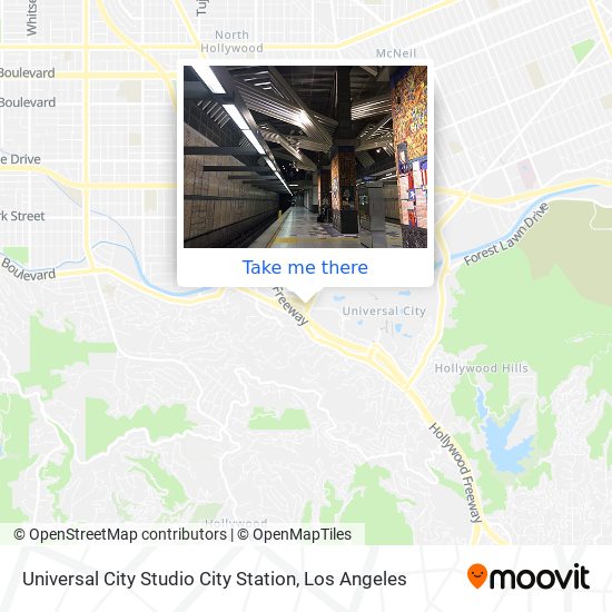 Universal City Studio City Station map