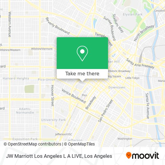 Mapa de JW Marriott Los Angeles L A LIVE