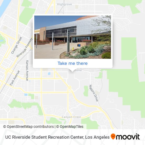 UC Riverside Student Recreation Center map