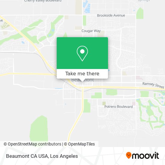 Mapa de Beaumont CA USA