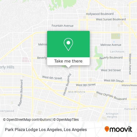 Mapa de Park Plaza Lodge Los Angeles