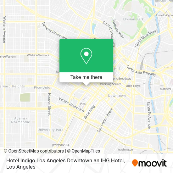 Hotel Indigo Los Angeles Downtown an IHG Hotel map