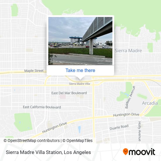 Sierra Madre Villa Station map