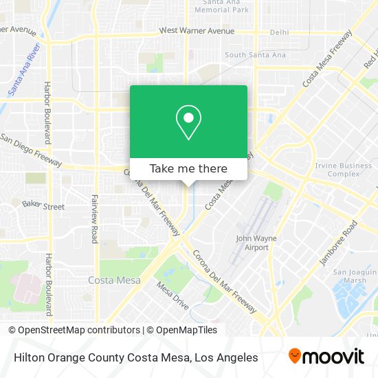 Mapa de Hilton Orange County Costa Mesa