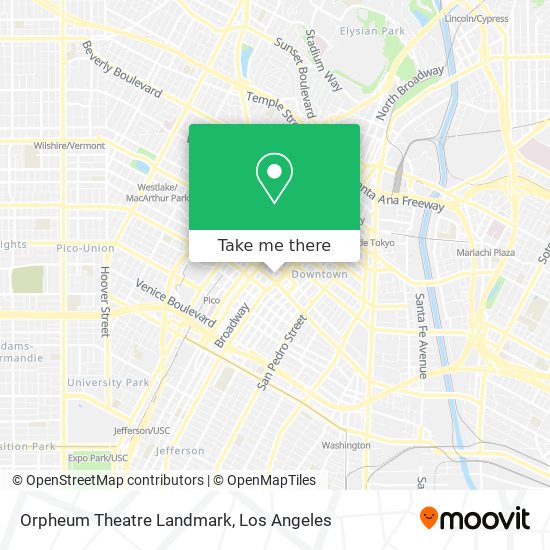 Mapa de Orpheum Theatre Landmark