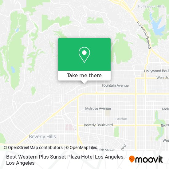 Mapa de Best Western Plus Sunset Plaza Hotel Los Angeles